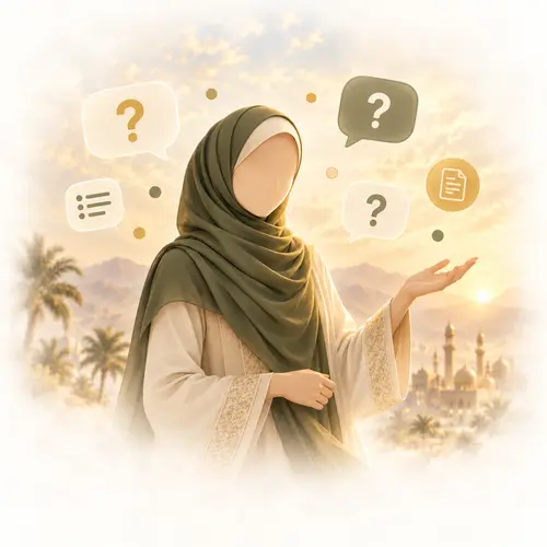 Ilustrasi jamaah bertanya